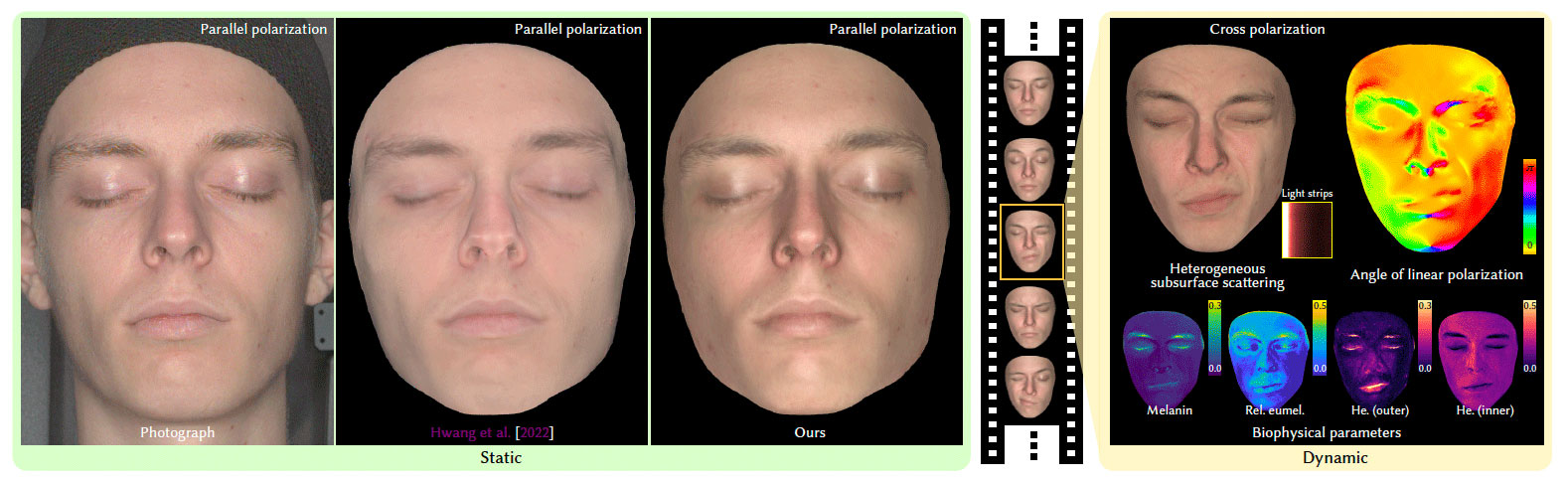 Polarimetric BSSRDF Acquisition of Dynamic Faces teaser